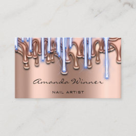 Nagel Studio Drip Ro QR-kod Logotyp Vax Body Blue Visitkort