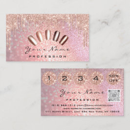 Nagel Studio Drives Glitter ManicuURE QR Code SPA Visitkort
