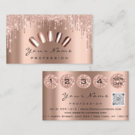 Nagel Studio Drives Glitter ManicuURE QR-kod Visitkort