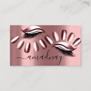 Nagel Studio Makeup Artist Eyelash Ro Visitkort