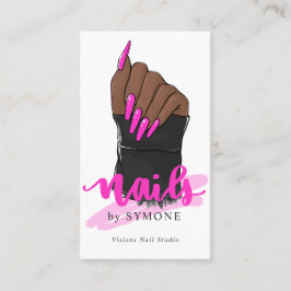 Nagel Tech Artist Nagel Designer Nail Salon Logoty Visitkort