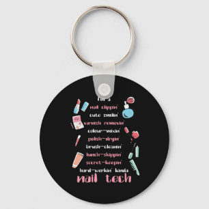 Nagel Tech Beautician Fingernails Nagel Tech Gift Nyckelring