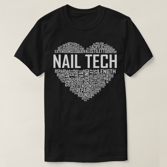 Nagel Tech Heart T Shirt (Design framsida)