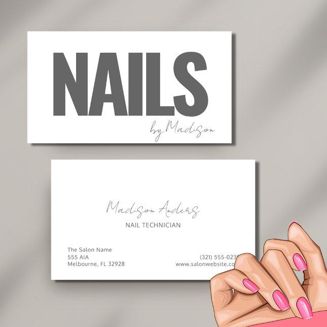 Nagel Tech ManiboyProfessionell Salon Spa Visitkort (Nail Tech Manicure Professional Salon Spa Business Card)
