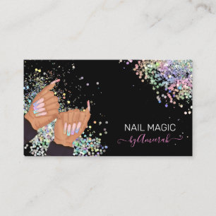 Nagel Tech Nagel Shop HoloGraph Glitter Händer Log Visitkort
