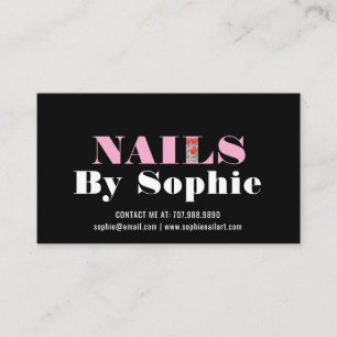 Nagel Tech Nail Art Affärskort Visitkort