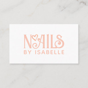 Nagel Tech Nail Art Rosa Logotyp Visitkort