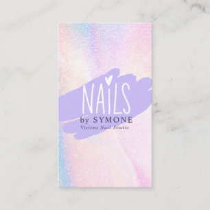 Nagel Tech Nail Artist Beauty Salon Pawarded Brush Visitkort