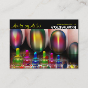 Nagel Tech Nail Artist Nail Salon Affärskort Visitkort