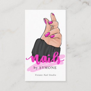 Nagel Tech Nail Artist Nail Salon Trendig Stylist  Visitkort