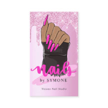 Nagel Tech Nail Artist Salon Rosa Glitter-drivning