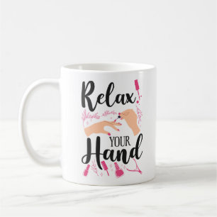 Nagel Tech Nail Artist slappna av i ditt handoffer Kaffemugg