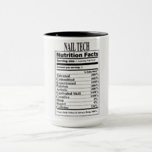 Nagel Tech Nutrition Facts Mugg