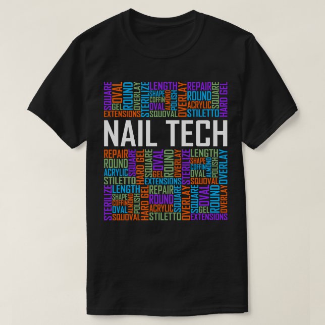 Nagel Tech Ord T Shirt (Design framsida)