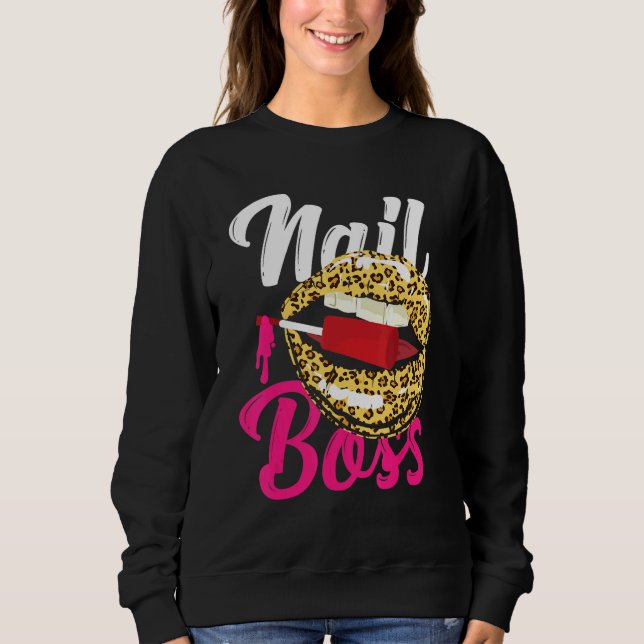 Nagel Tech Quote Work Uniform Nagel Poland Leopard T Shirt (Framsida)