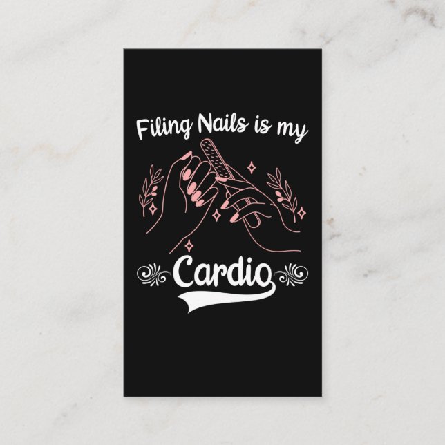 Nagel Tech Sport Cosmetics Nagel Filing Manicurist Visitkort (Framsida)