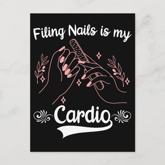 Nagel Tech Sport Cosmetics Nagel Filing Manicurist Vykort (Framsida)