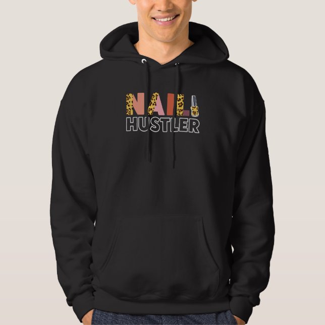 Nagel Tech Work Uniform Nagel polska Leopard Cheet Hoodie (Framsida)