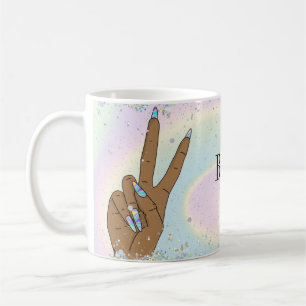 nagel tekniker kaffemugg