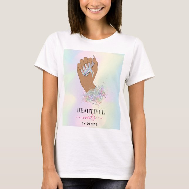 nagel tekniker t shirt (Framsida)