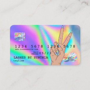 Nagel Teknisk tillagning av Holograph Kredit Card Visitkort