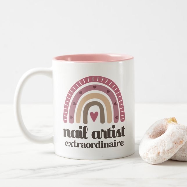 Nagelartistvärdering Två-Tonad Mugg (Med munk)