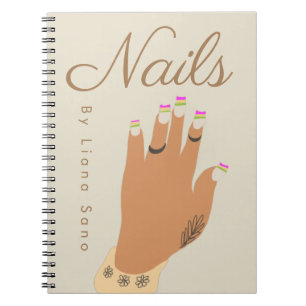Nagelförmåga Tatuering Hand Illustration Anteckningsbok
