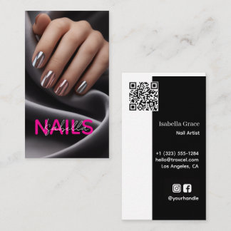 Nagelkonstnär Foto Affärskort Visitkort