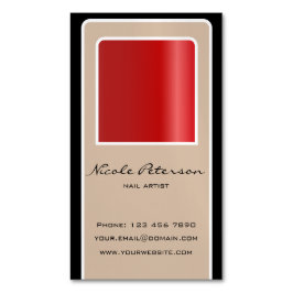 Nagelkonstnär - magnetiskt kort för röd nagel