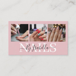 Nagelkonstnärstudio Foto Typografi Visitkort