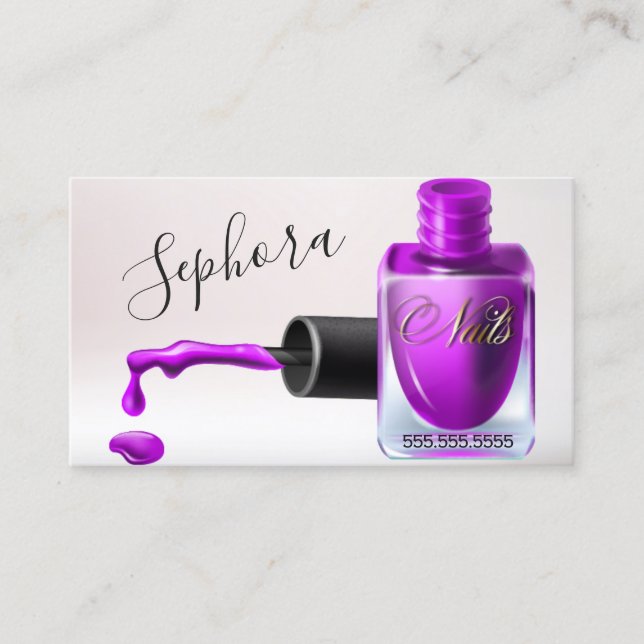 Nagelkonsttekniker - Orchid Nagellack Visitkort (Framsida)