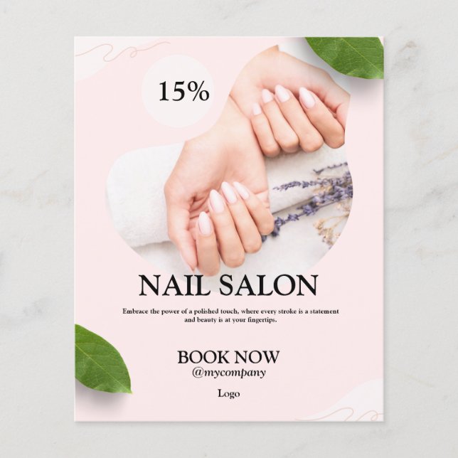 nagelkosmetik skönhetsaffärsbefordran Flyer (Framsidan)