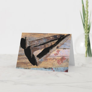 Nageln på det krossade Kristus Greeting Card Kort