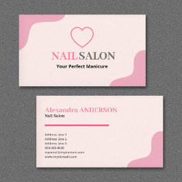 Nagelsalong - Rosa Visitkort