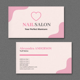Nagelsalong - Rosa Visitkort