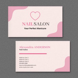 Nagelsalong - Rosa Visitkort