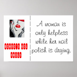 Nagelsalongaffisch Poster