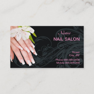 Nagelsalongvisitkort Tidsbeställning Kort