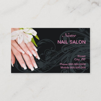 Nagelsalongvisitkort Tidsbeställning Kort