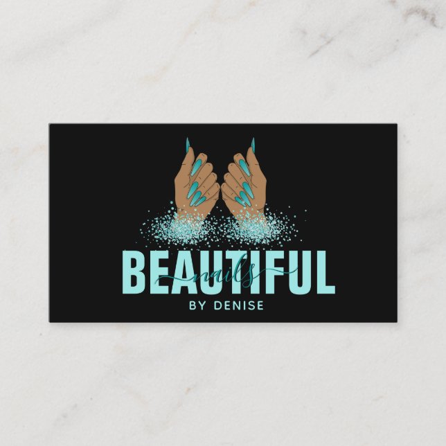 nagelsalonist nagel-tekniker visitkort (Framsida)