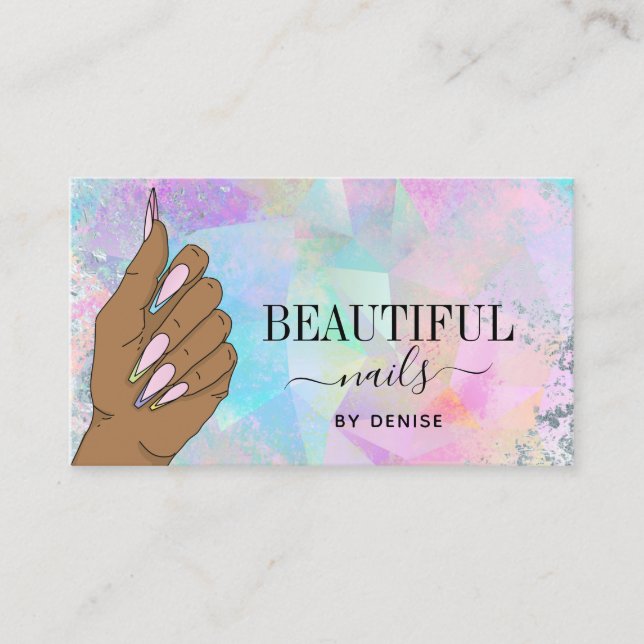 nagelsalonist nagel-tekniker visitkort (Framsida)