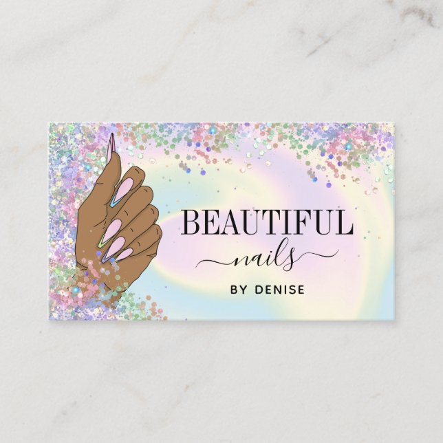 nagelsalonist nagel-tekniker visitkort (Framsida)