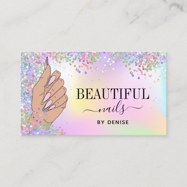 nagelsalonist nagel-tekniker visitkort (Framsida)