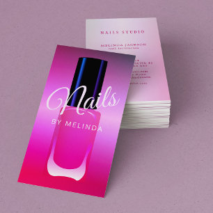 Nagelsalonmanicurist, modern rosa elegant visitkort
