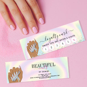 nagelsalonnagelnagernageltekniker mini visitkort