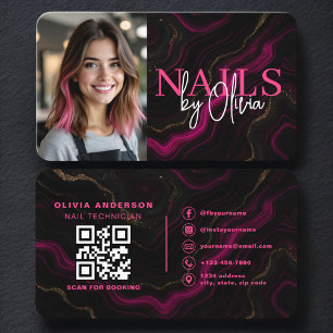 Nagelspetialist Foto QR-kod Visitkort