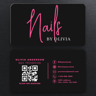 Nagelspetskoder QR-kod Visitkort