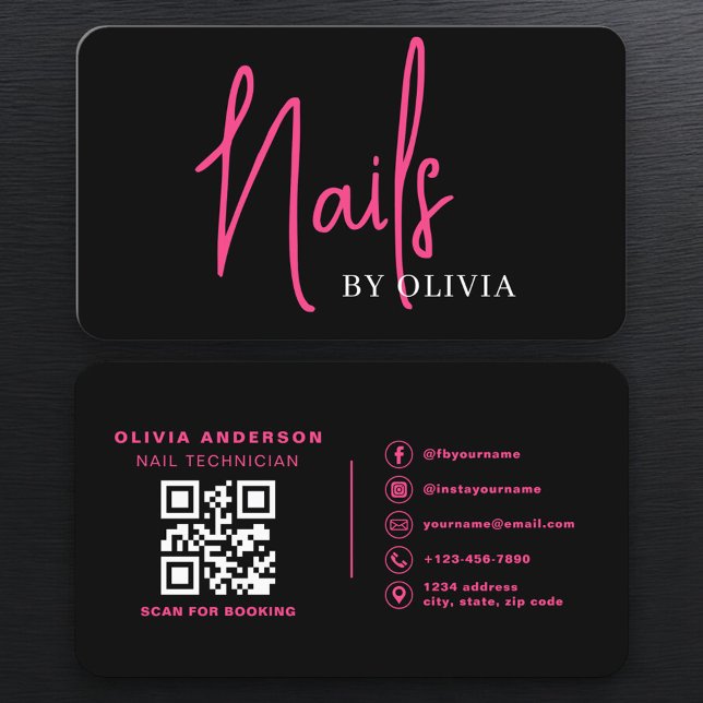 Nagelspetskoder QR-kod Visitkort (Skapare uppladdad)