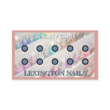 Nagelstudio stämpelkort Nagel lojalitetskort Rosa