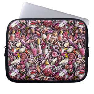 Nagelstudiomönster Laptop Fodral